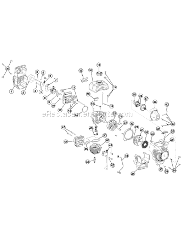 Page B Diagram and Parts List for YM70SS 41ADY70C901 Yard Man Trimmer